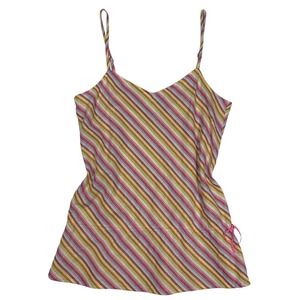 Vintage Y2K Old Navy Metallic Striped Ruched Tank Top